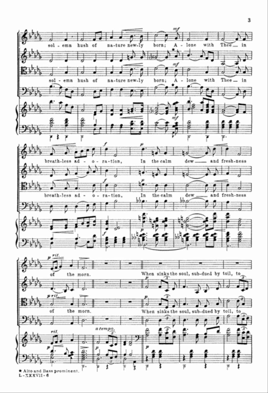 Still, Still with Thee (Digital Download) 4-Part scores gallery preview page 3
