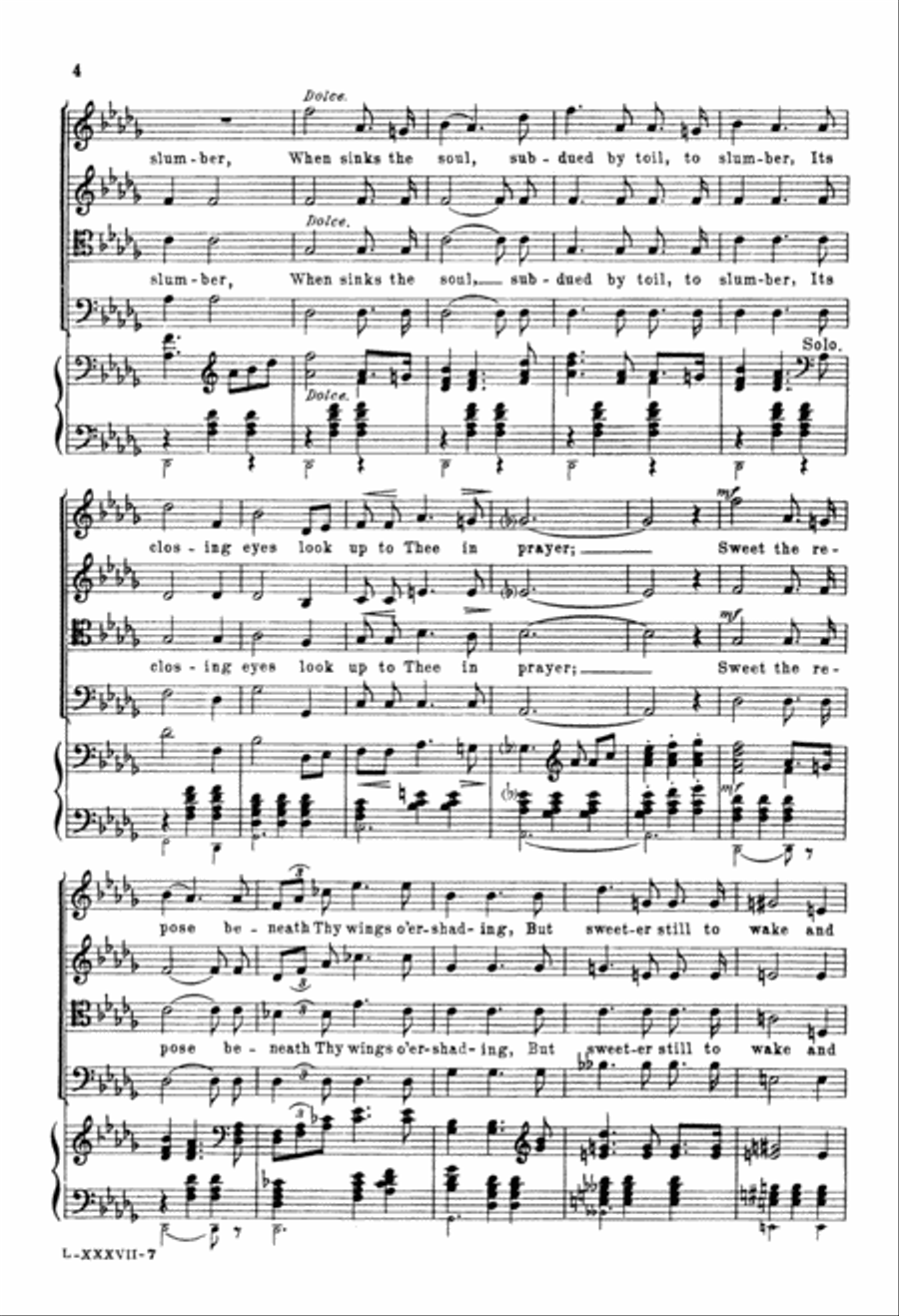 Still, Still with Thee (Digital Download) 4-Part scores gallery preview page 4