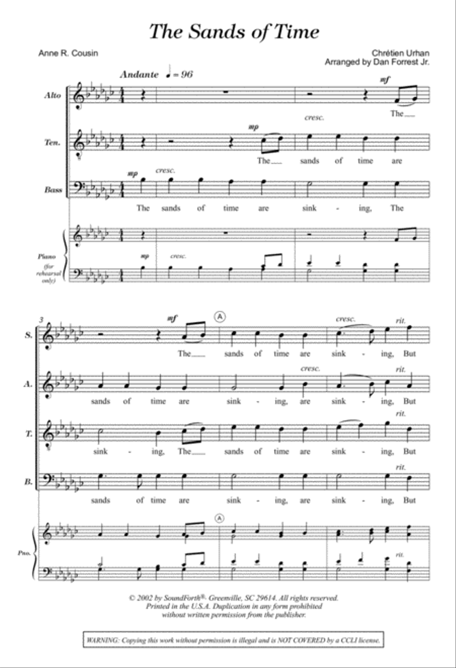 The Sands of Time (Digital Download) 4-Part scores gallery preview page 2