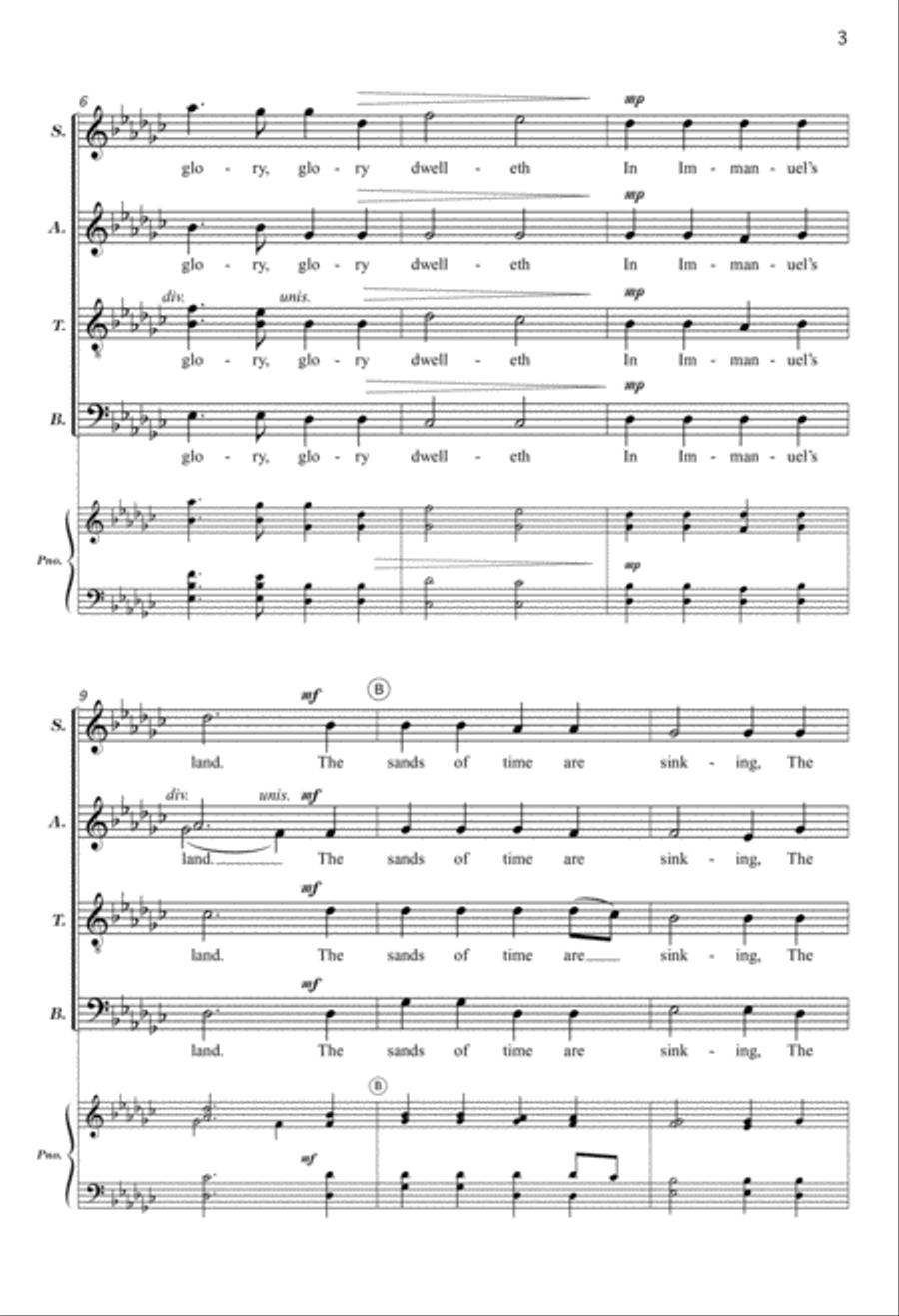 The Sands of Time (Digital Download) 4-Part scores gallery preview page 3
