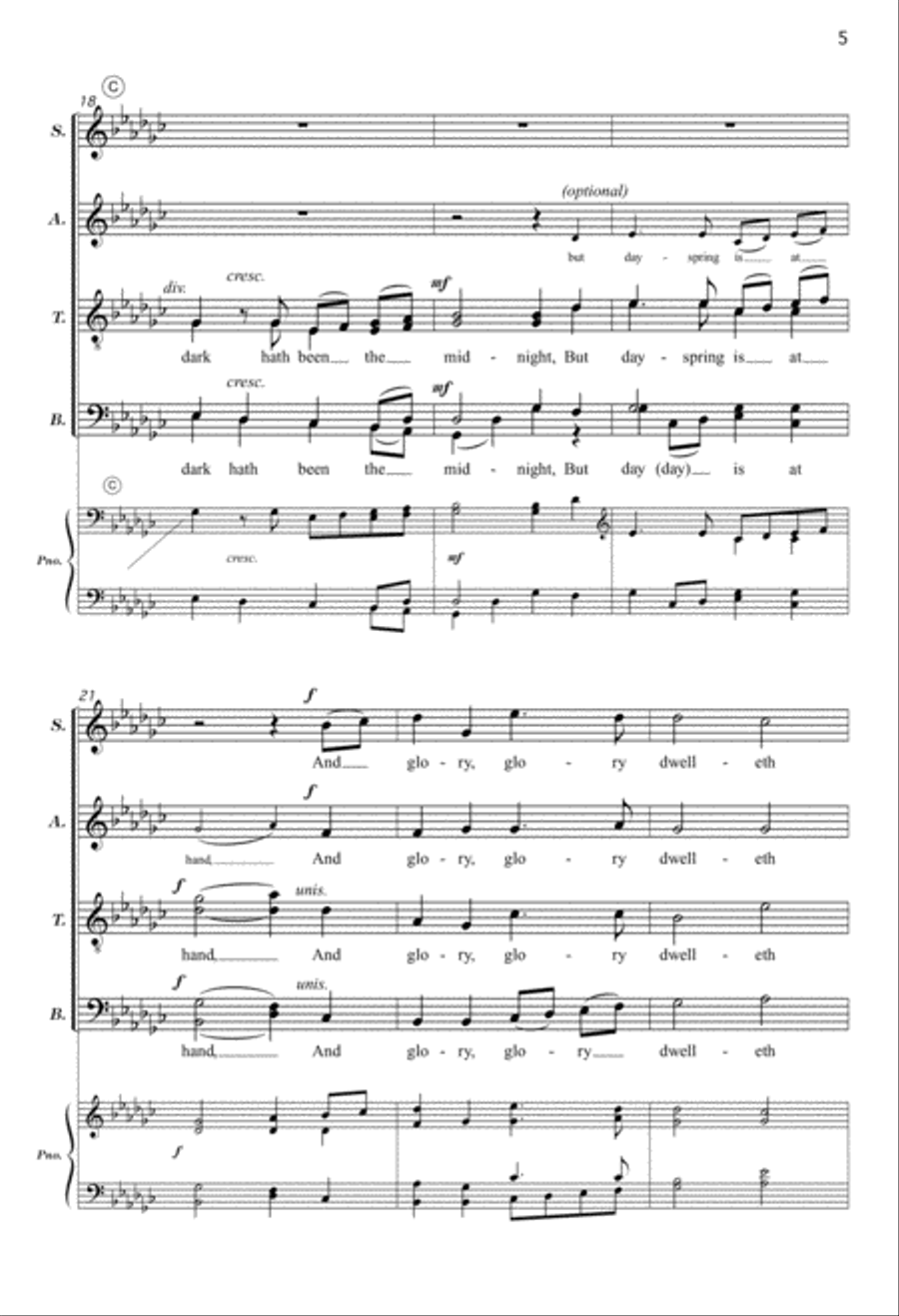 The Sands of Time (Digital Download) 4-Part scores gallery preview page 5