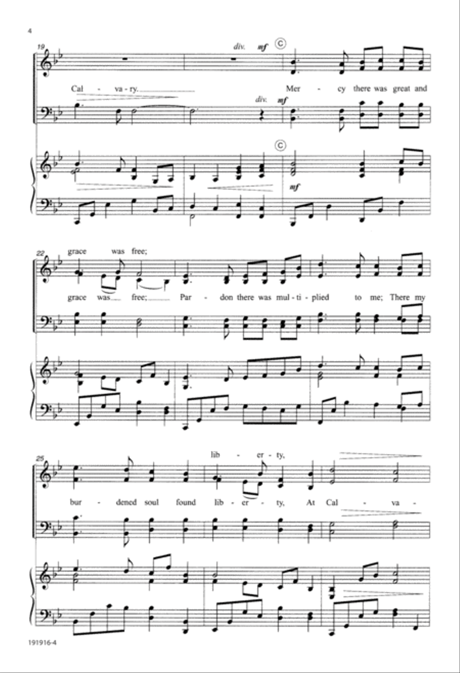 At Calvary (Digital Download) 4-Part scores gallery preview page 4