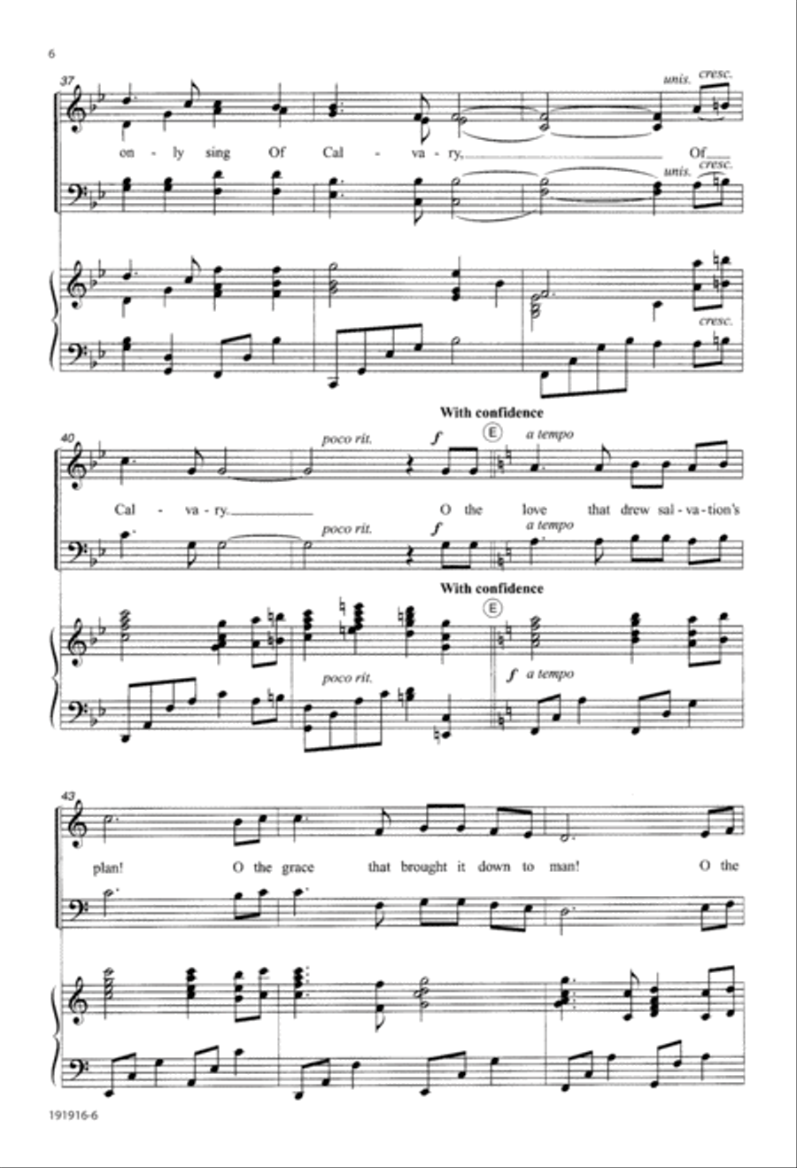 At Calvary (Digital Download) 4-Part scores gallery preview page 6