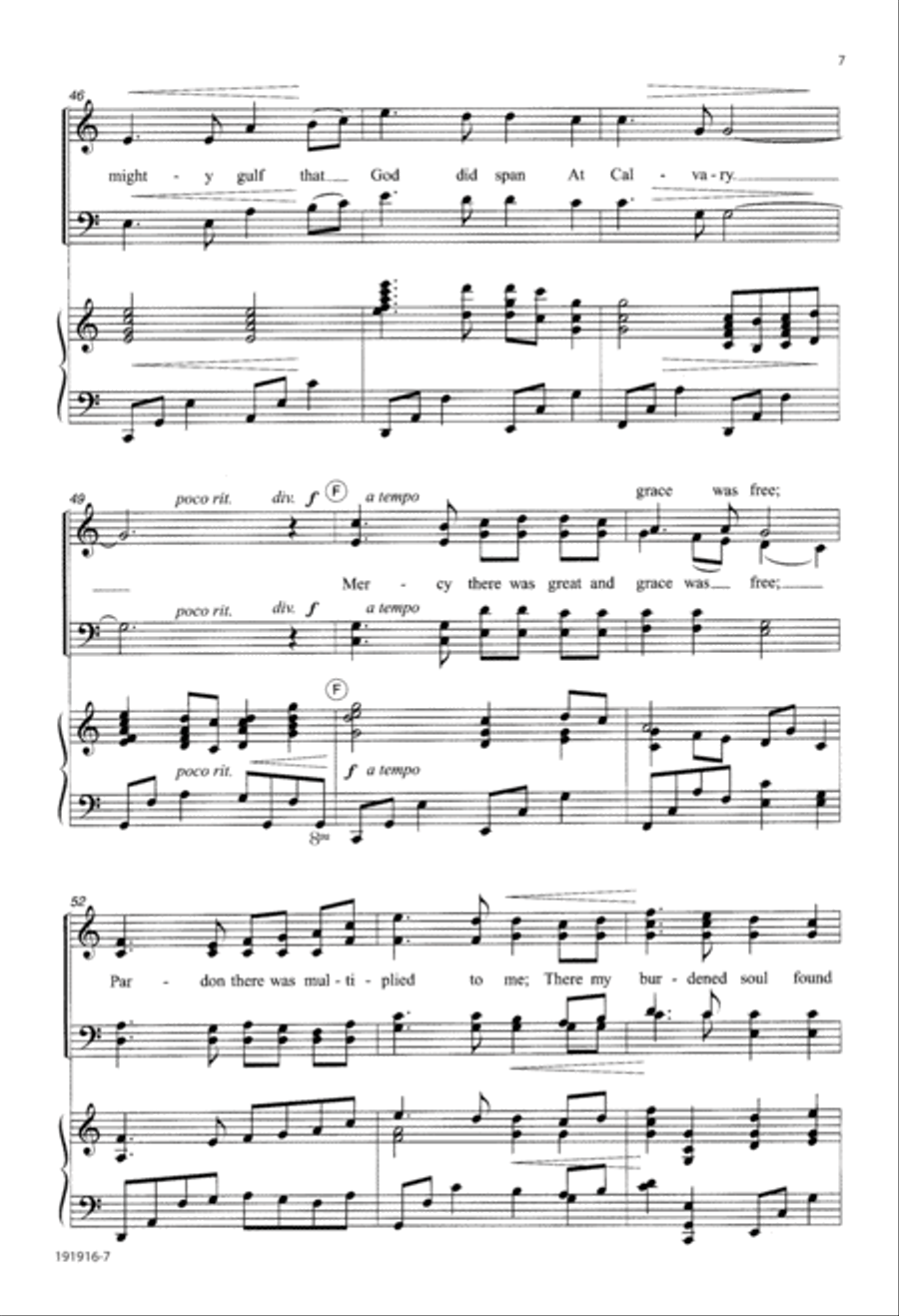 At Calvary (Digital Download) 4-Part scores gallery preview page 7