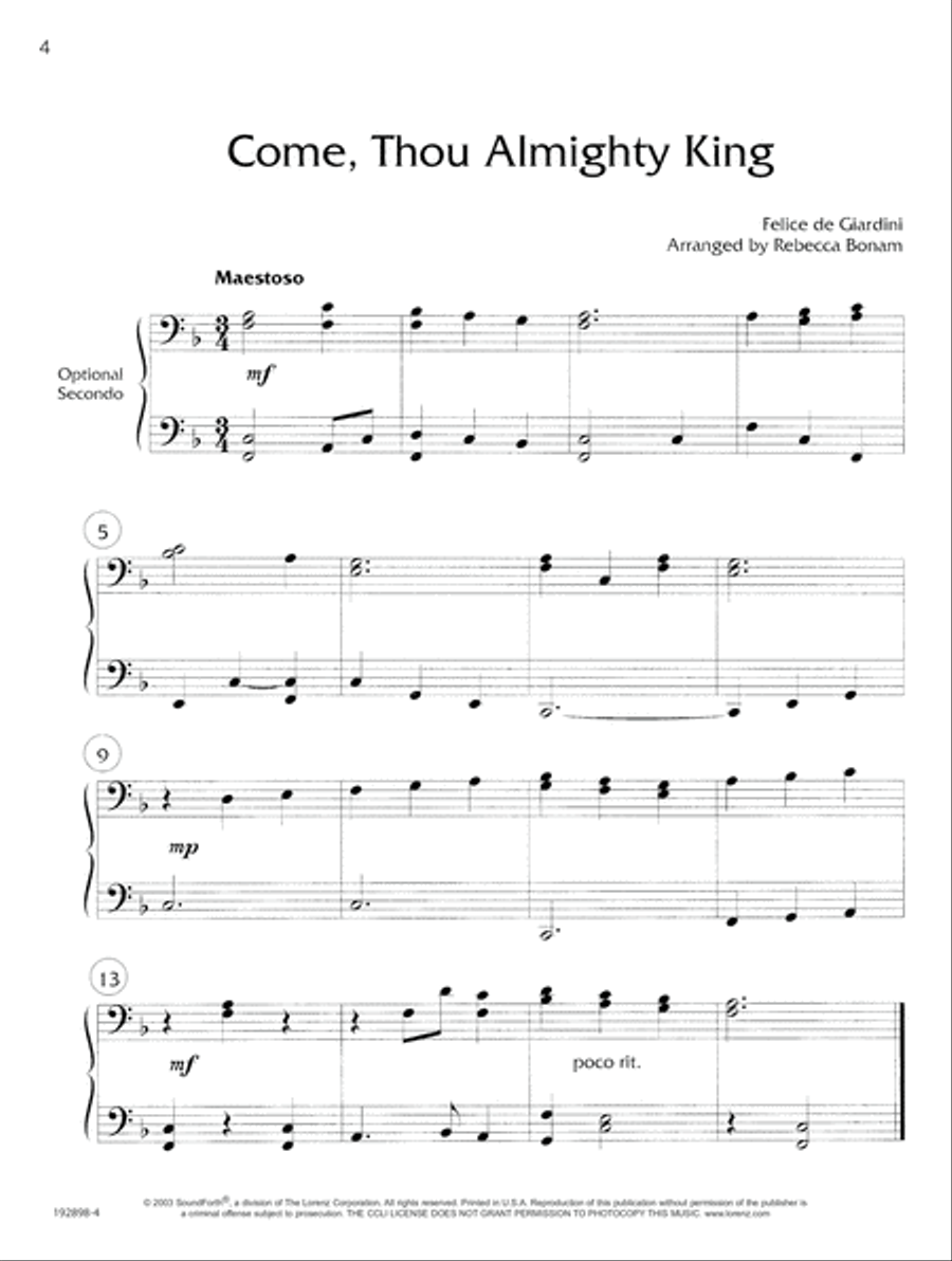 When He Cometh (Digital Download) Easy Piano scores gallery preview page 4