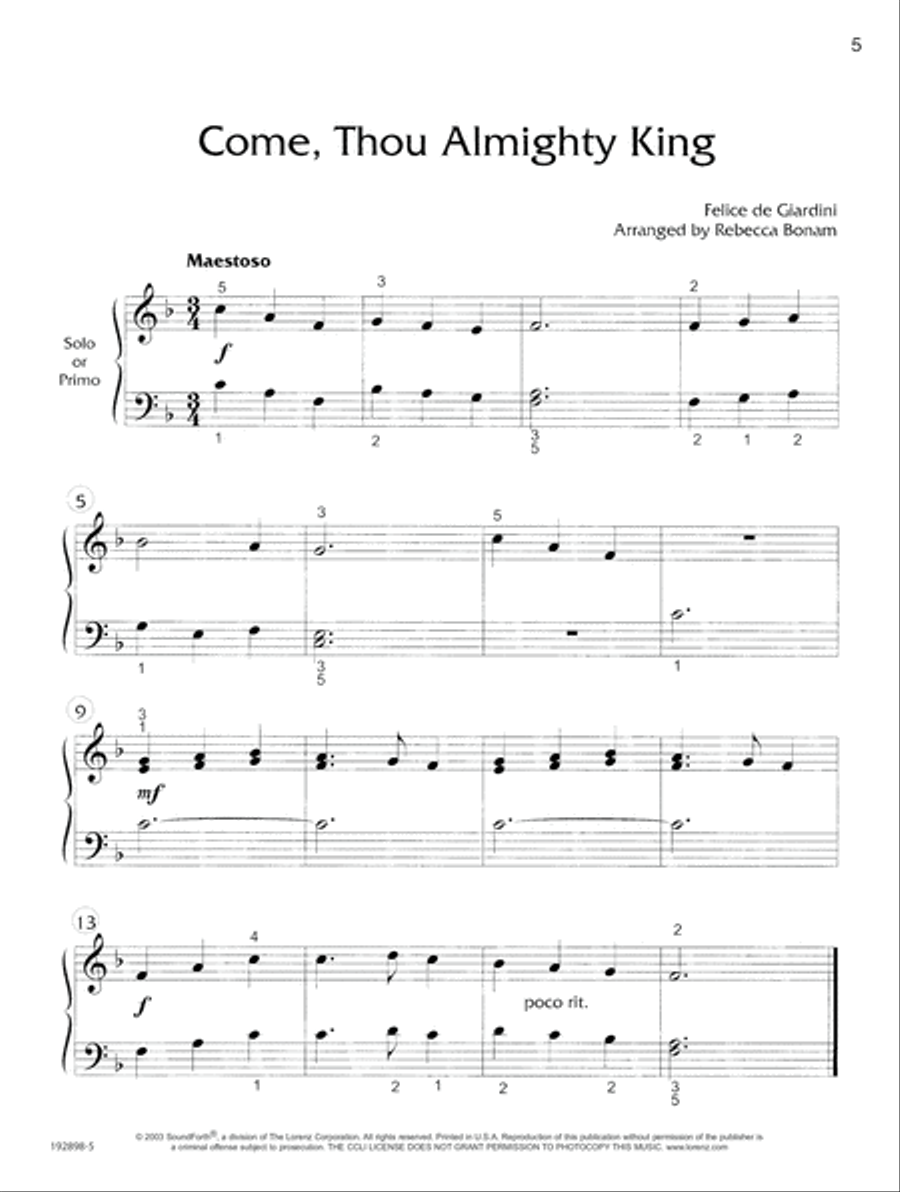 When He Cometh (Digital Download) Easy Piano scores gallery preview page 5