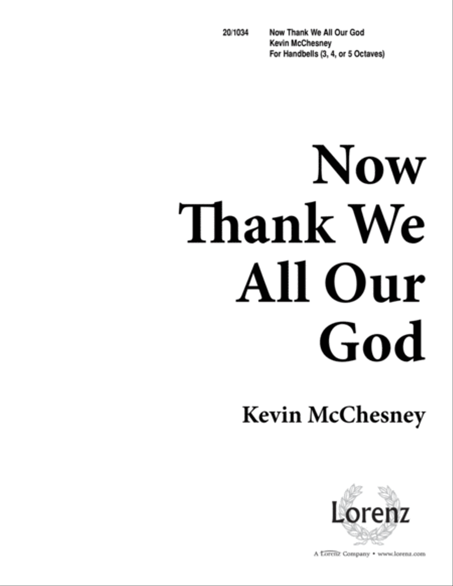 Now Thank We All Our God (Digital Download) 5-Octaves scores gallery preview page 1