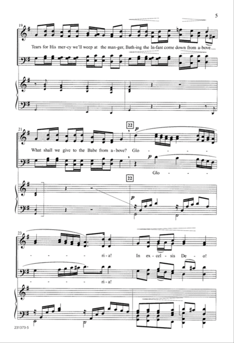 What Shall We Give? (Digital Download) 4-Part scores gallery preview page 5