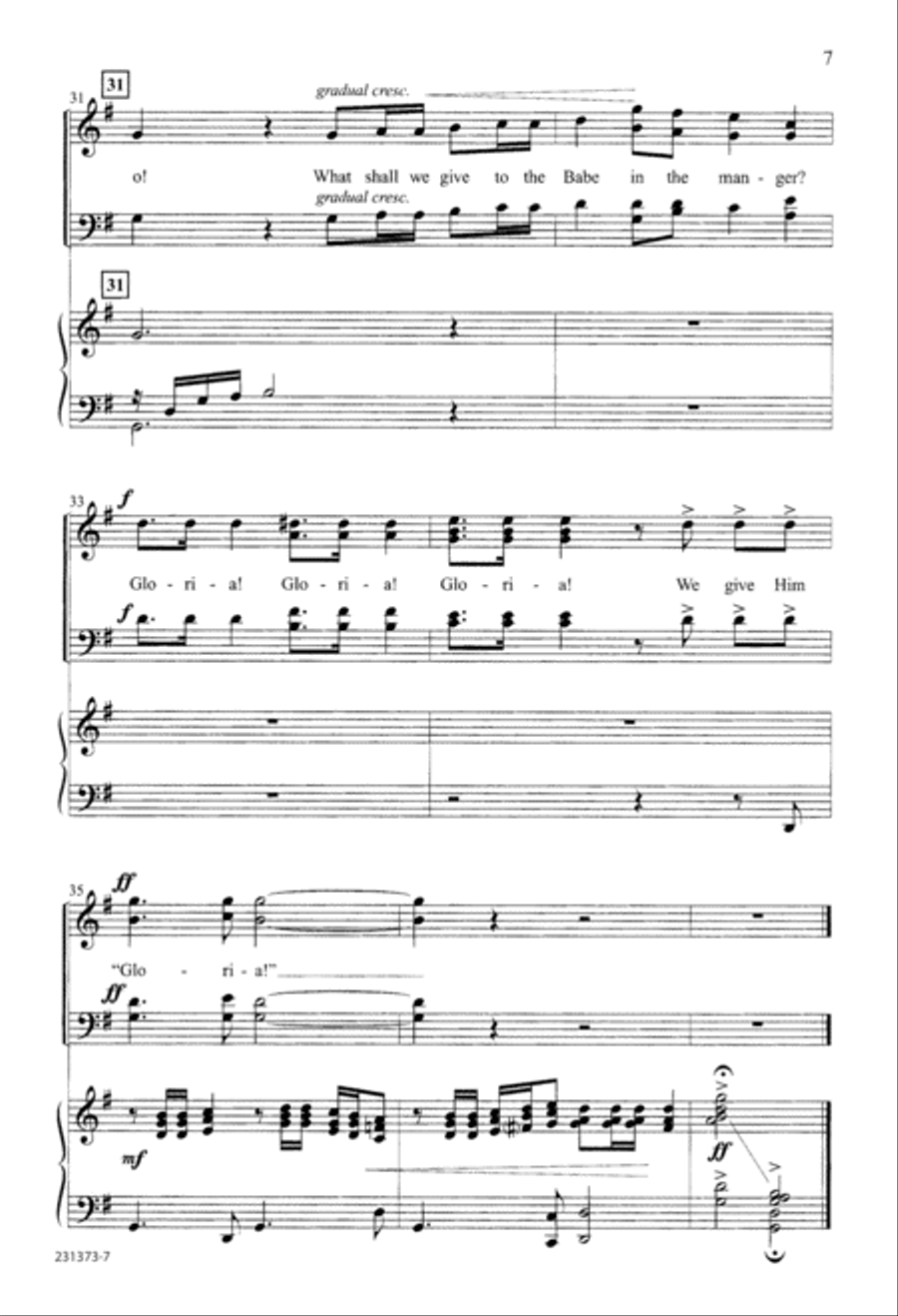 What Shall We Give? (Digital Download) 4-Part scores gallery preview page 7