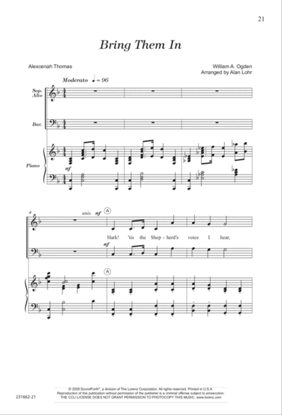 Bring Them In (Digital Download) 3-Part scores gallery preview page 23