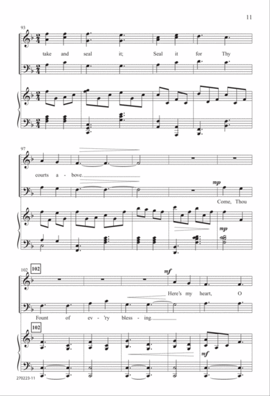 Come, Thou Fount of Every Blessing (Digital Download) 4-Part scores gallery preview page 11