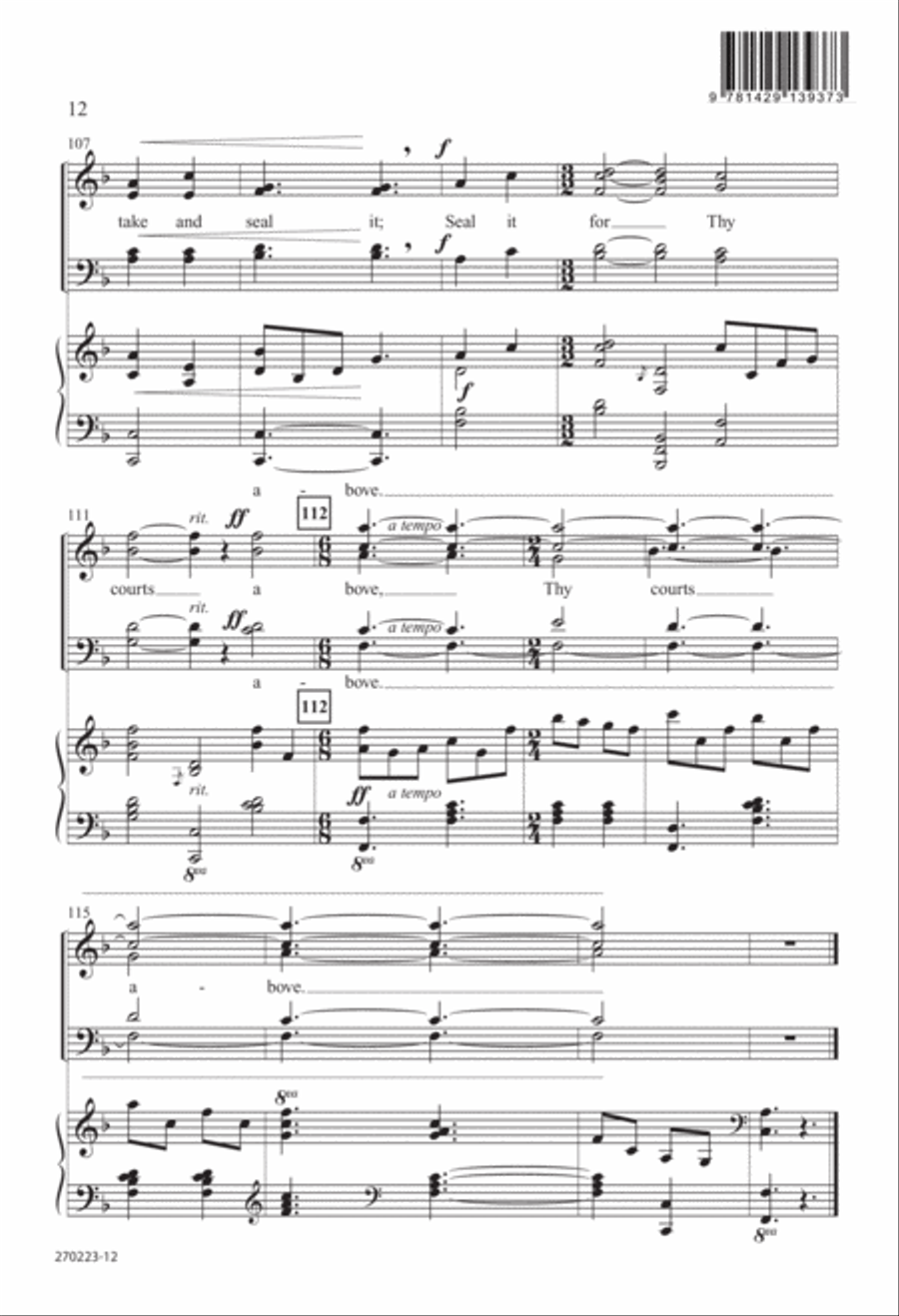 Come, Thou Fount of Every Blessing (Digital Download) 4-Part scores gallery preview page 12