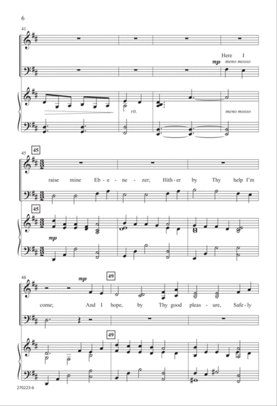 Come, Thou Fount of Every Blessing (Digital Download) 4-Part scores gallery preview page 6