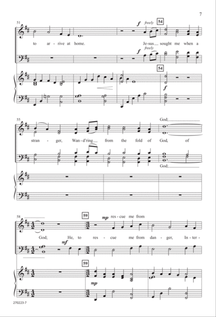 Come, Thou Fount of Every Blessing (Digital Download) 4-Part scores gallery preview page 7