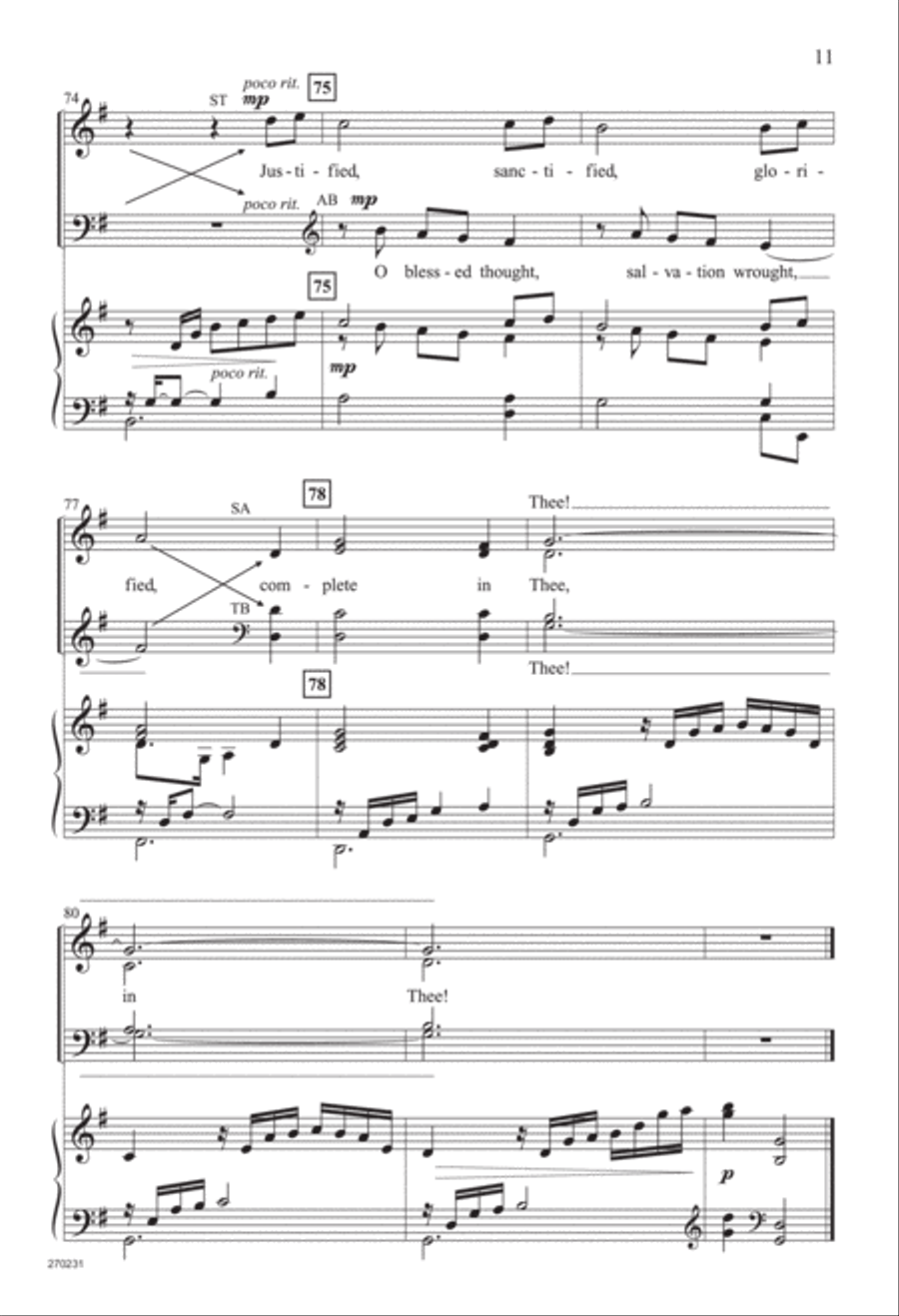 Complete in Thee (Digital Download) 4-Part scores gallery preview page 11