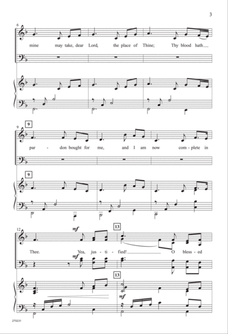 Complete in Thee (Digital Download) 4-Part scores gallery preview page 3