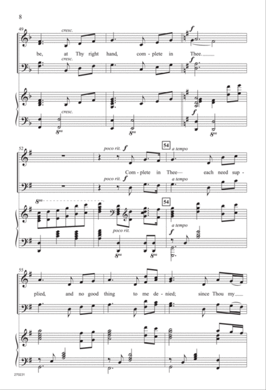 Complete in Thee (Digital Download) 4-Part scores gallery preview page 8