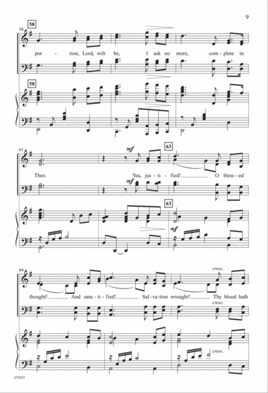 Complete in Thee (Digital Download) 4-Part scores gallery preview page 9
