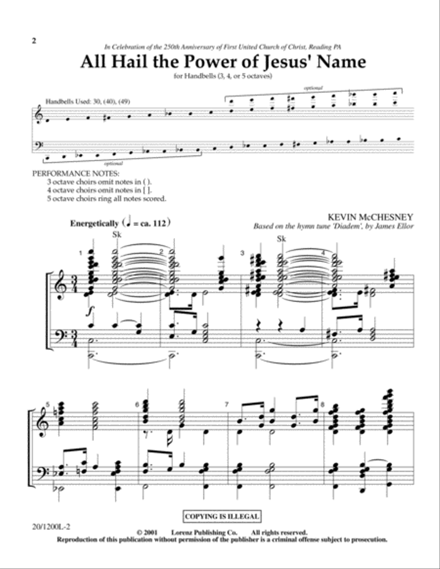 All Hail the Power of Jesus' Name (Digital Download) 5-Octaves scores gallery preview page 2