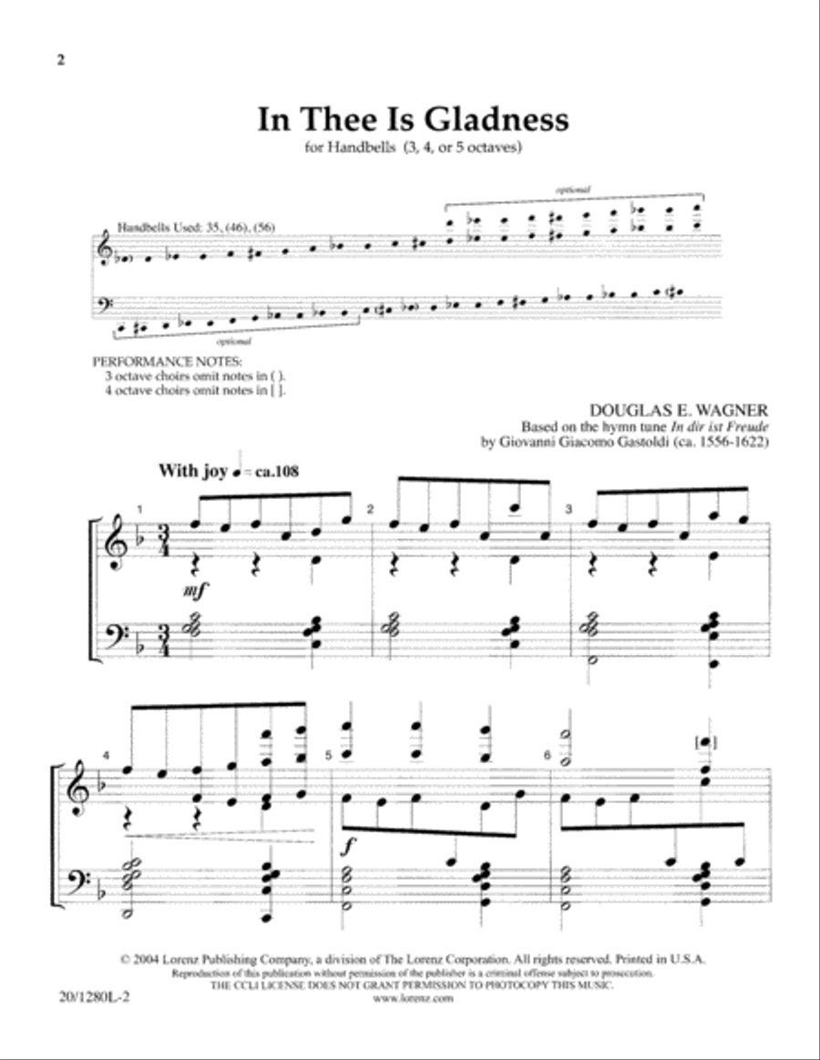 In Thee Is Gladness (Digital Download) 5-Octaves scores gallery preview page 2
