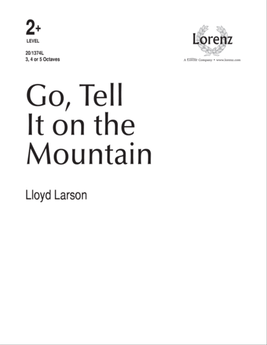 Go, Tell It on the Mountain (Digital Download) 5-Octaves scores gallery preview page 1