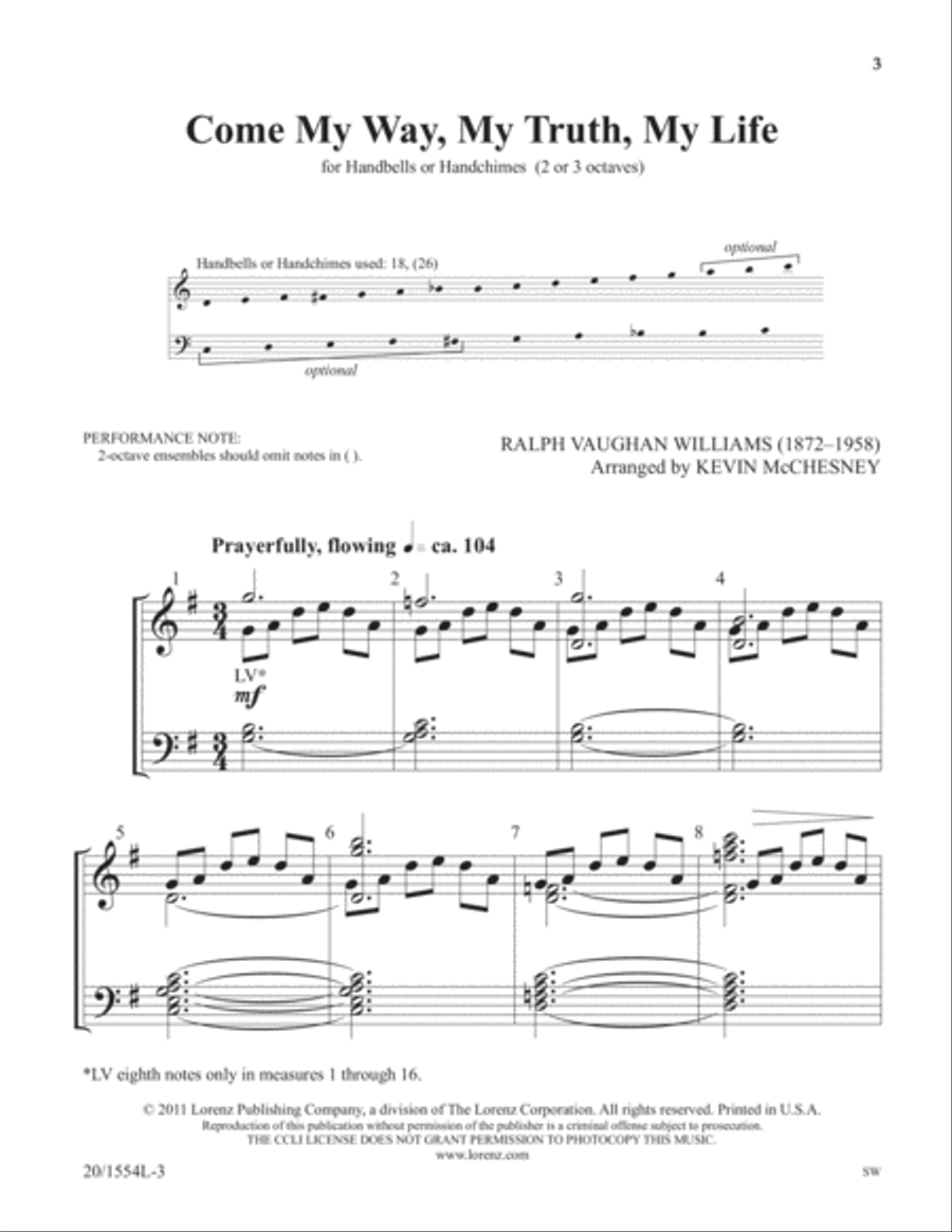 Come My Way, My Truth, My Life (Digital Download) 3-Octaves scores gallery preview page 3