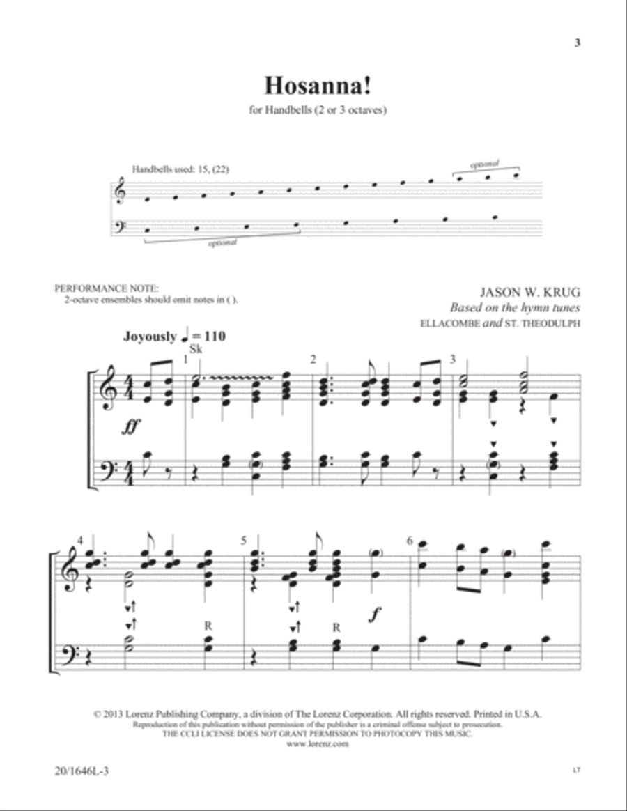 Hosanna! (Digital Download) 3-Octaves scores gallery preview page 3