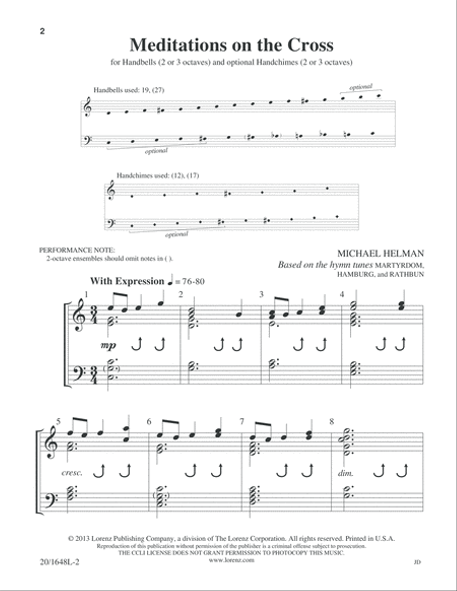 Meditations on the Cross (Digital Download) 3-Octaves scores gallery preview page 2