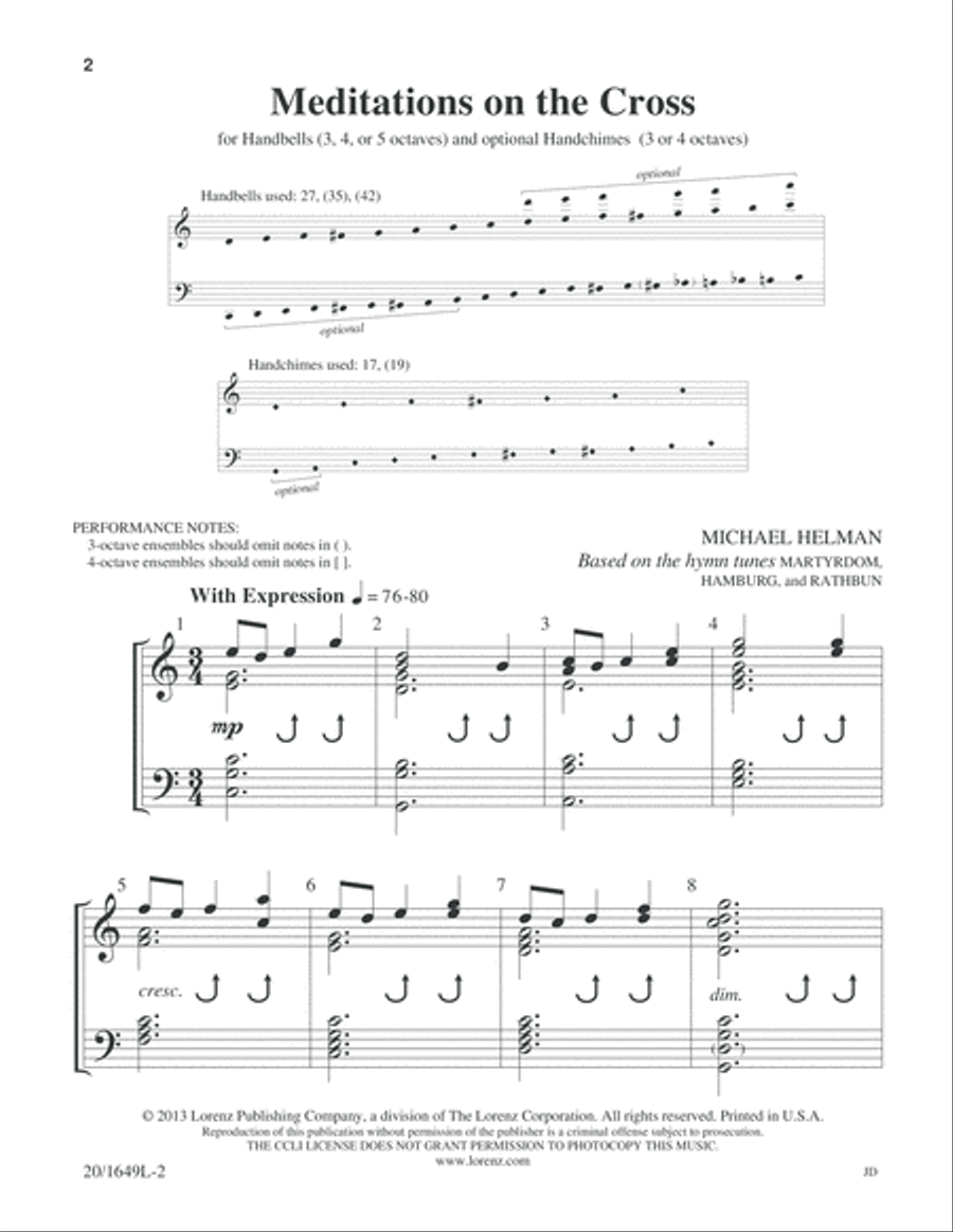 Meditations on the Cross (Digital Download) 5-Octaves scores gallery preview page 2