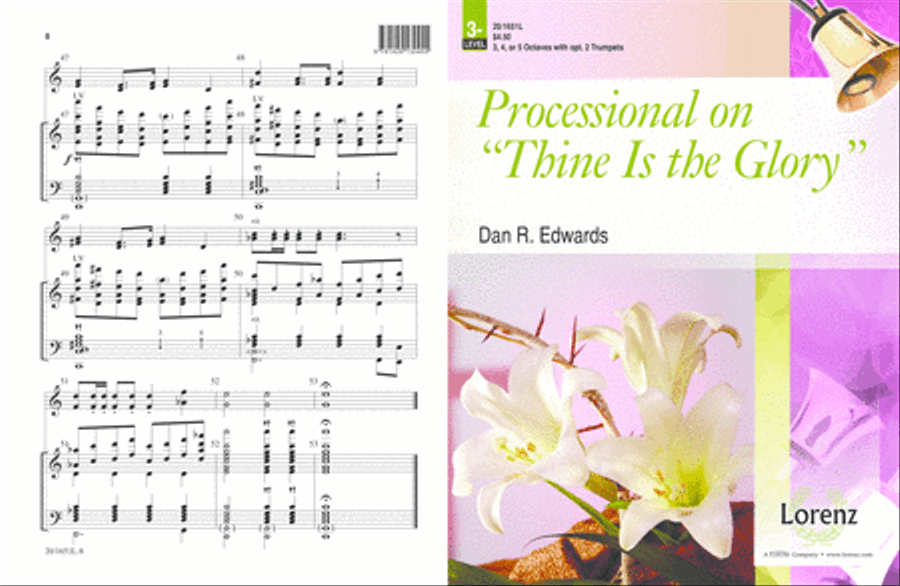 Processional on Thine Is the Glory (Digital Download) 5-Octaves scores gallery preview page 1