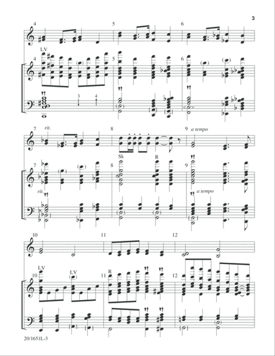 Processional on Thine Is the Glory (Digital Download) 5-Octaves scores gallery preview page 3