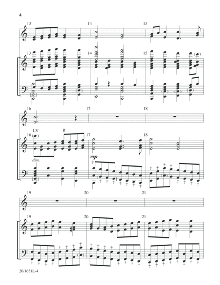 Processional on Thine Is the Glory (Digital Download) 5-Octaves scores gallery preview page 4