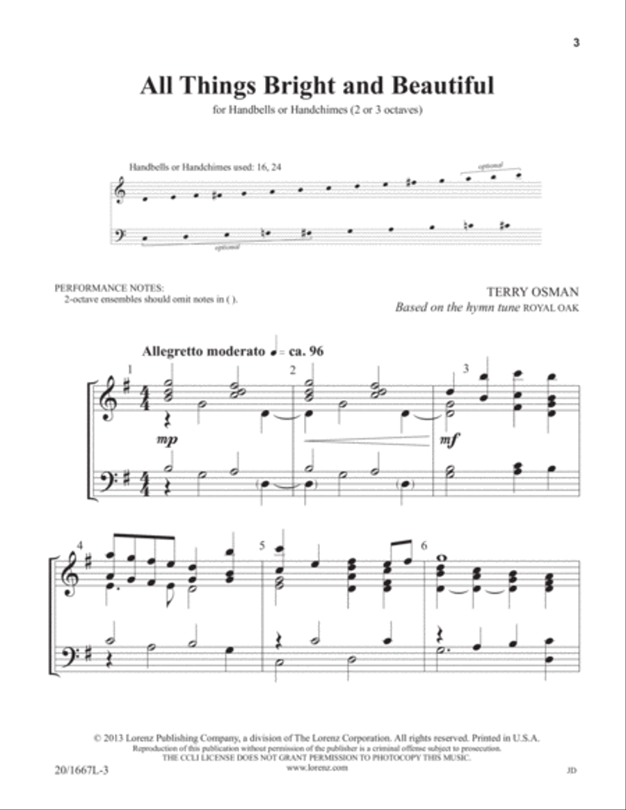 All Things Bright and Beautiful (Digital Download) 3-Octaves scores gallery preview page 3