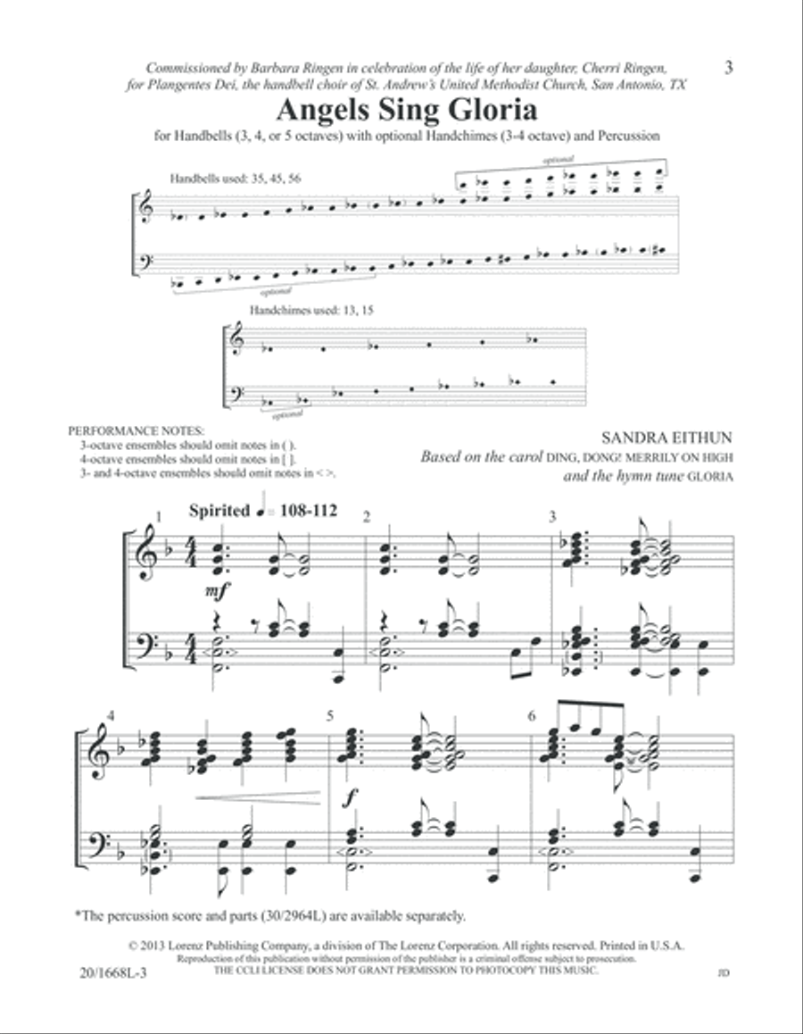 Angels Sing Gloria (Digital Download) 5-Octaves scores gallery preview page 3
