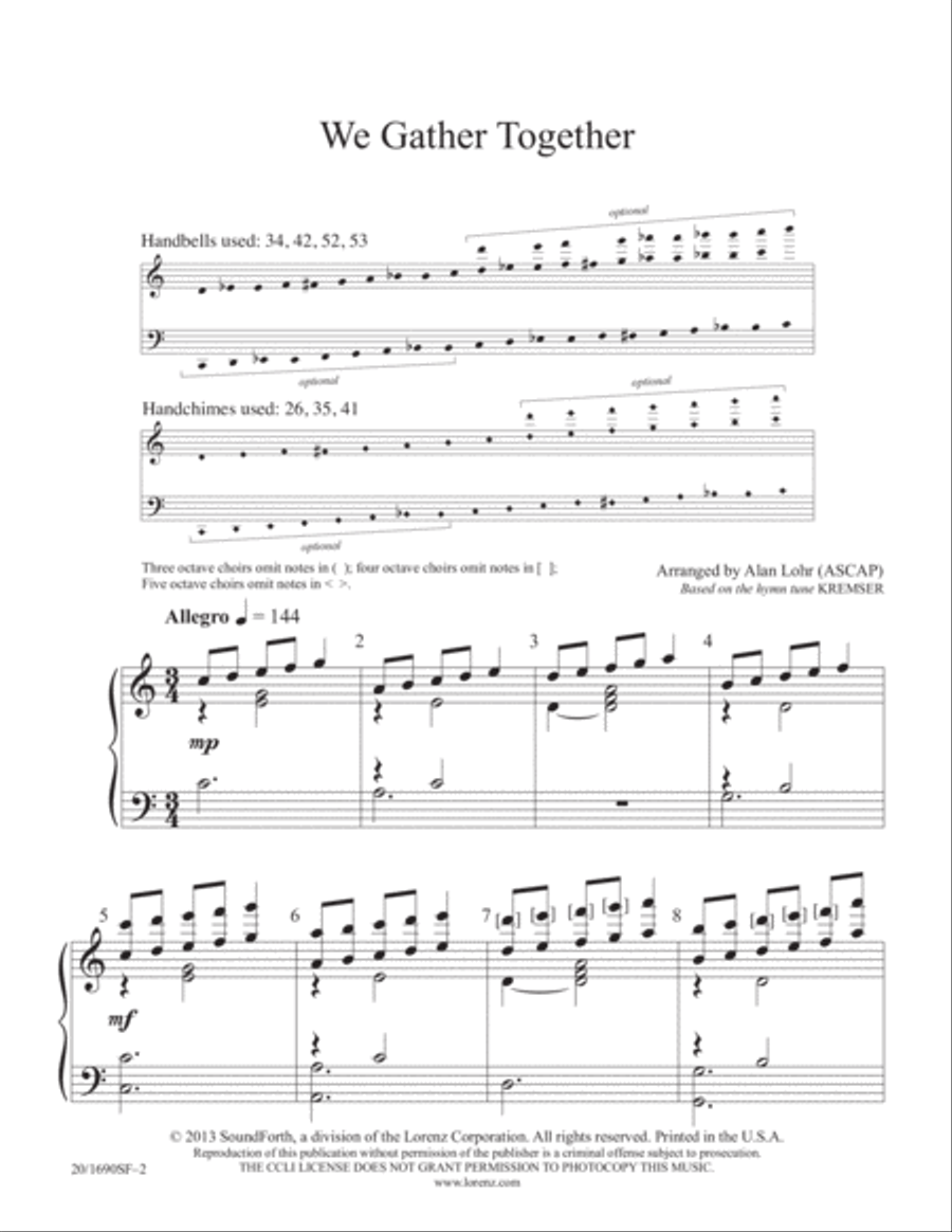 We Gather Together (Digital Download) 5-Octaves scores gallery preview page 2