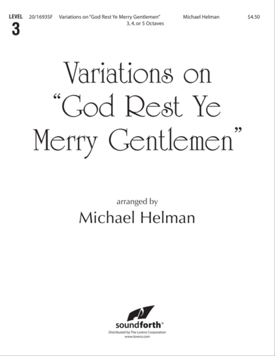 Variations on God Rest Ye Merry, Gentlemen (Digital Download) 5-Octaves scores gallery preview page 1