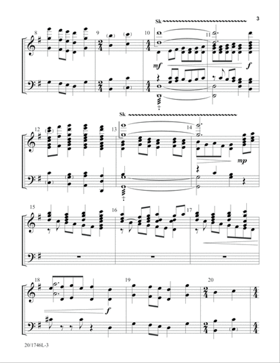 Prelude on Ellacombe (Digital Download) 5-Octaves scores gallery preview page 3
