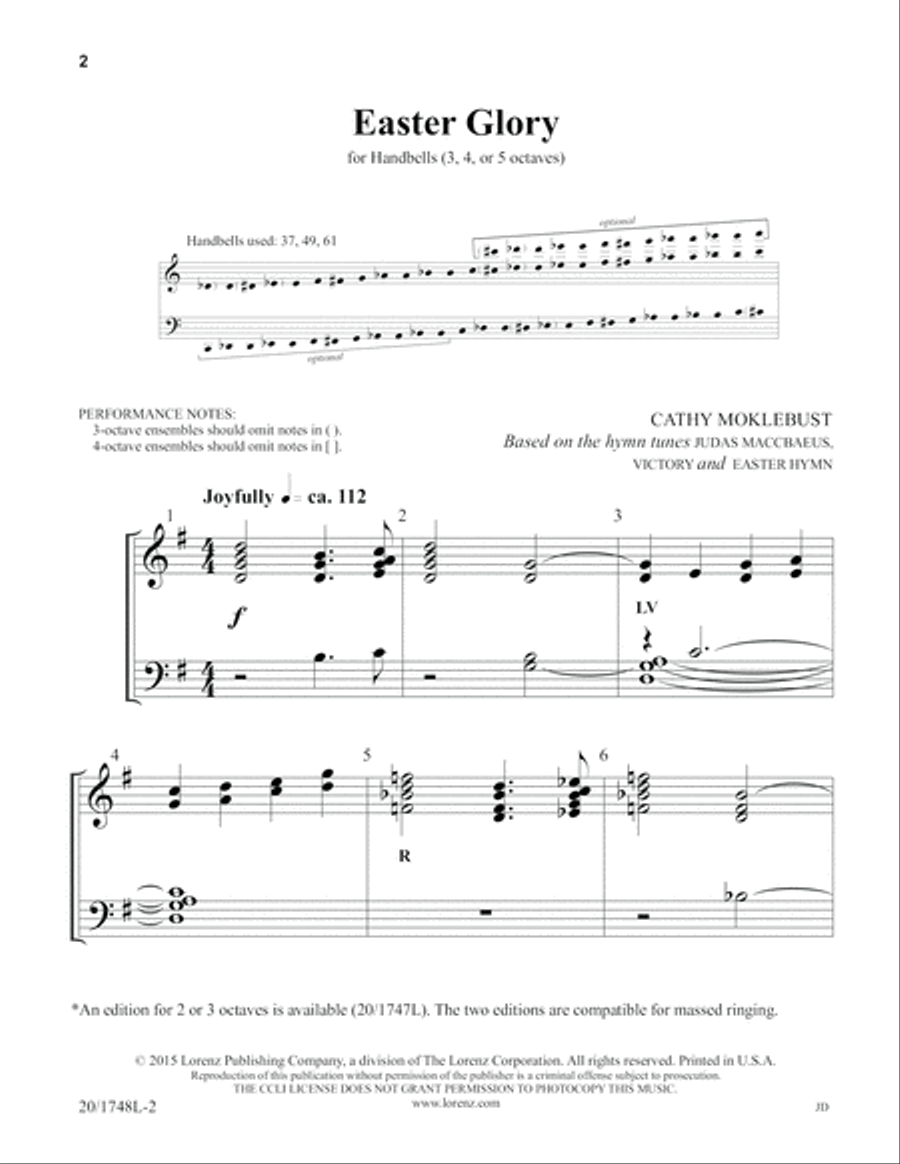 Easter Glory (Digital Download) 5-Octaves scores gallery preview page 2