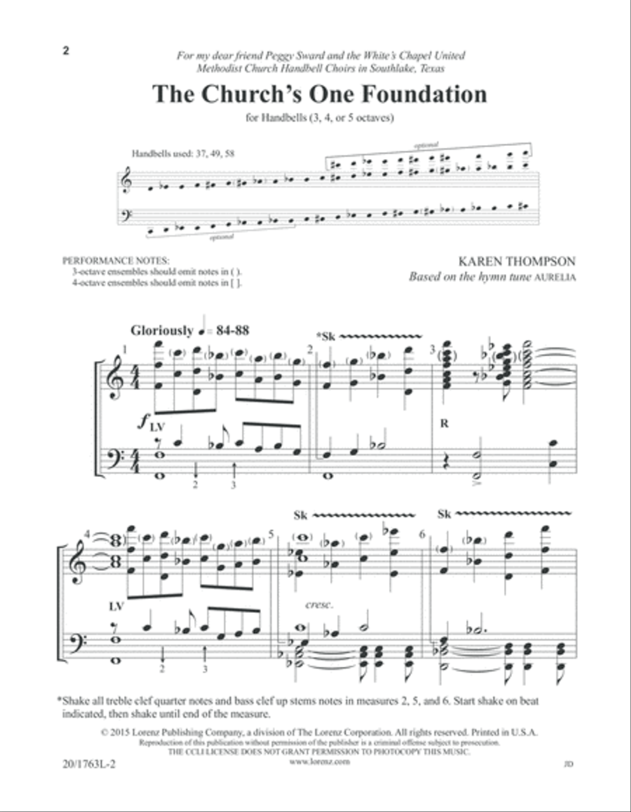 The Church's One Foundation (Digital Download) 5-Octaves scores gallery preview page 2