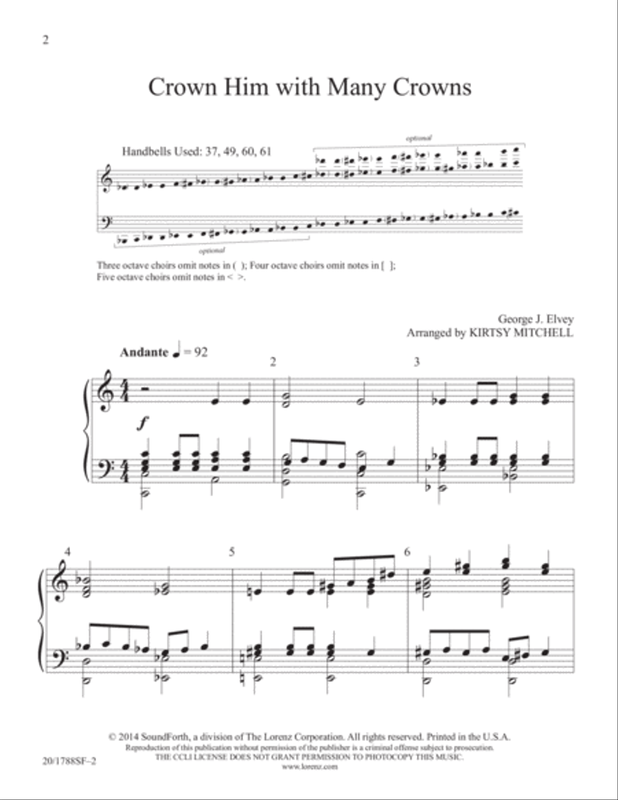 Crown Him with Many Crowns 5-Octaves scores gallery preview page 2
