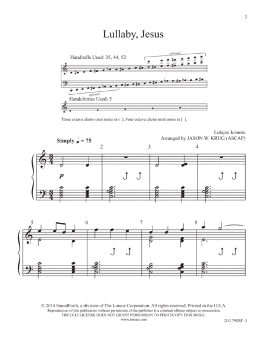 Lullaby, Jesus (Digital Download) 5-Octaves scores gallery preview page 3