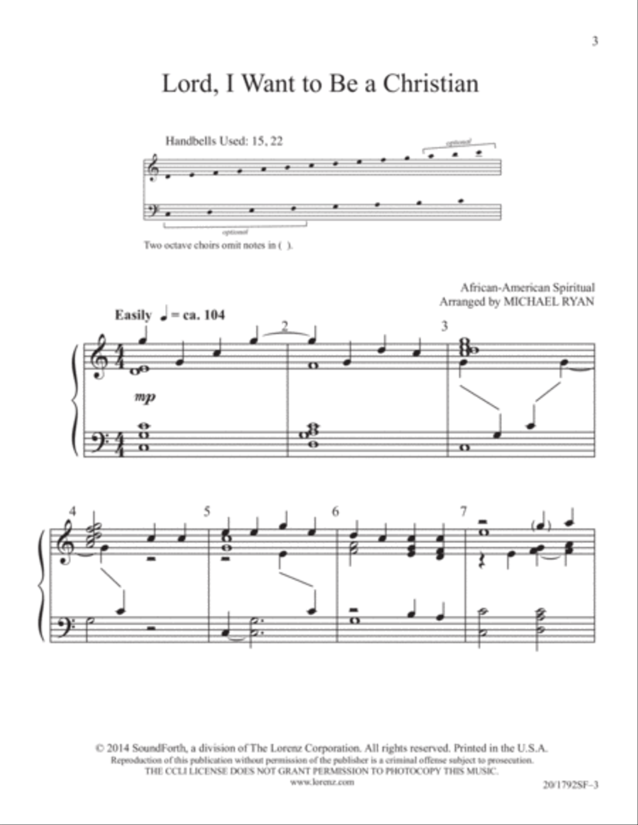 Lord, I Want to Be a Christian (Digital Download) 3-Octaves scores gallery preview page 3