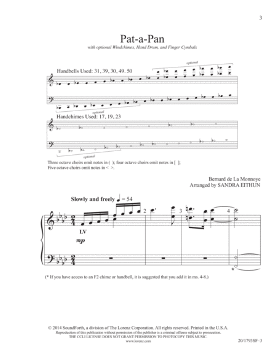 Pat-a-Pan (Digital Download) 5-Octaves scores gallery preview page 3