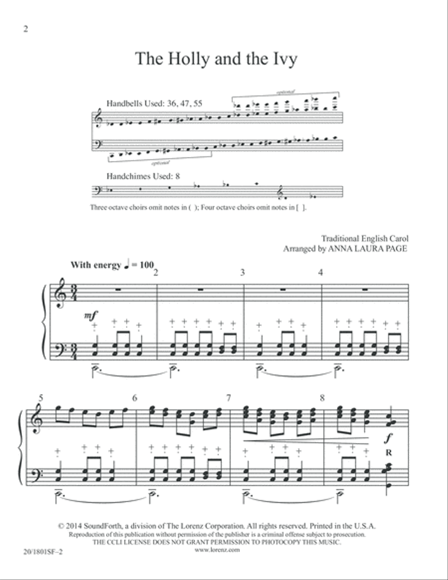 The Holly and the Ivy The Holly and the Ivy 5-Octaves scores gallery preview page 2