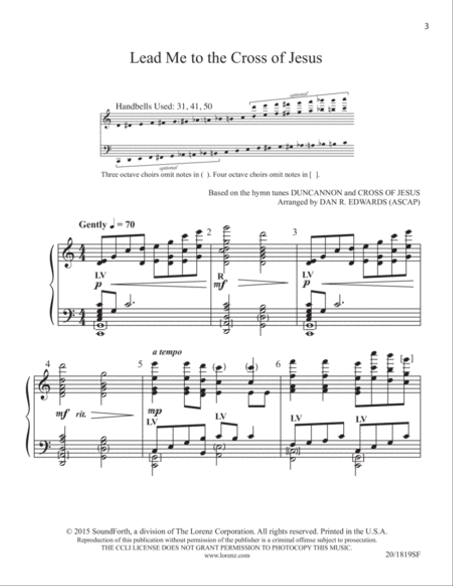 Lead Me to the Cross of Jesus (Digital Download) 5-Octaves scores gallery preview page 3