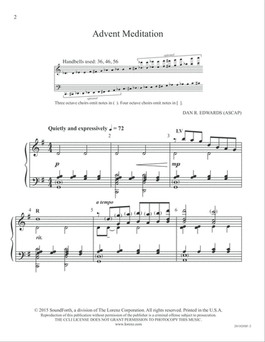 Advent Meditation (Digital Download) 5-Octaves scores gallery preview page 2