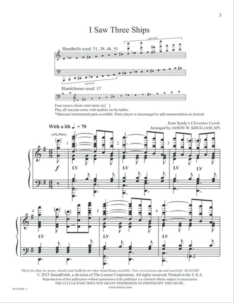 I Saw Three Ships (Digital Download) 5-Octaves scores gallery preview page 3