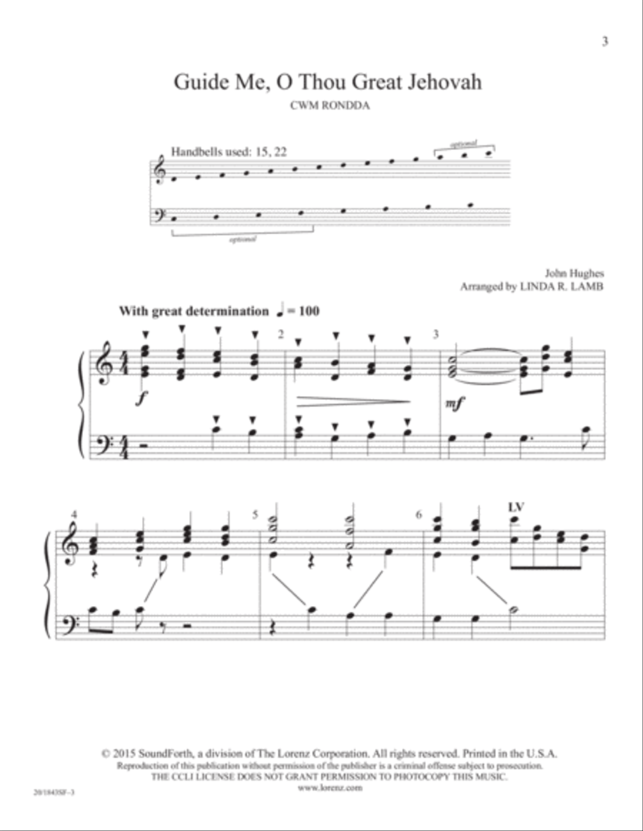 Guide Me, O Thou Great Jehovah (Digital Download) 3-Octaves scores gallery preview page 3