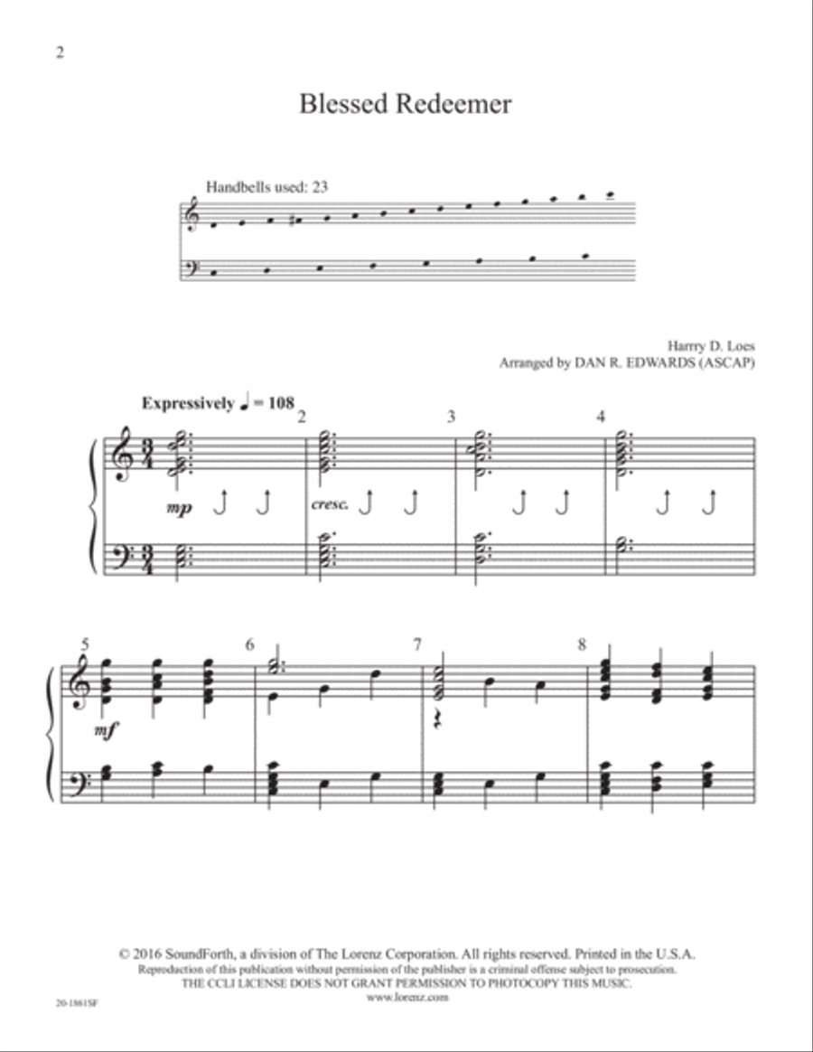 Blessed Redeemer (Digital Download) 3-Octaves scores gallery preview page 2