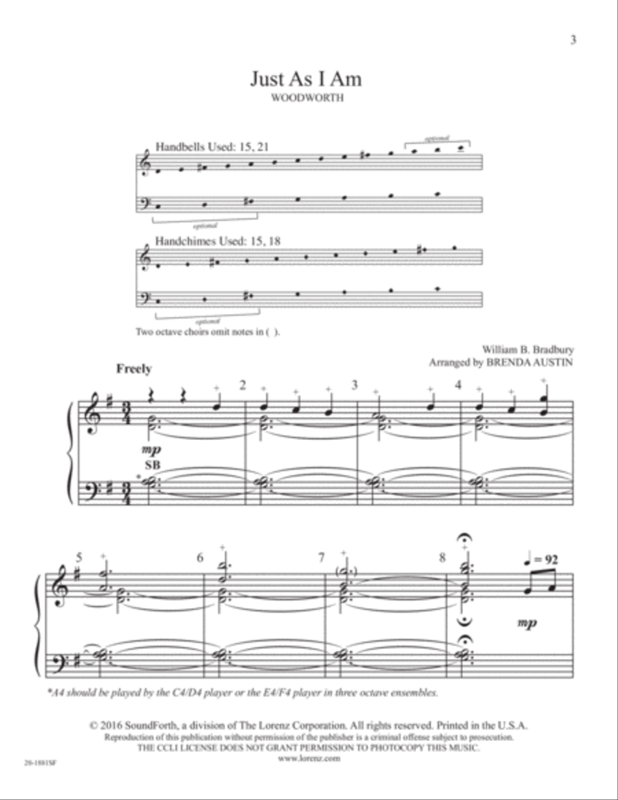 Just As I Am (Digital Download) 3-Octaves scores gallery preview page 3